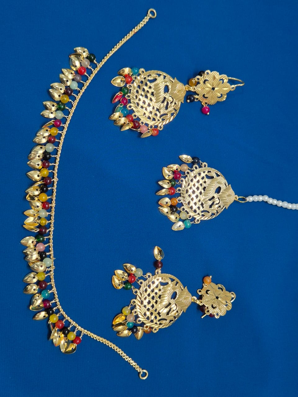 Vibrant Festive Jewelry Set with Multi-Color Beads