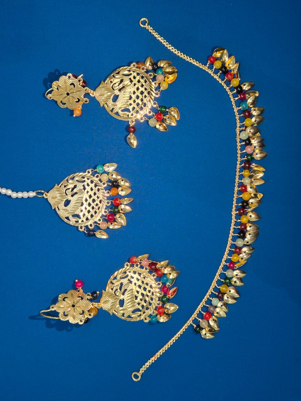 Vibrant Festive Jewelry Set with Multi-Color Beads