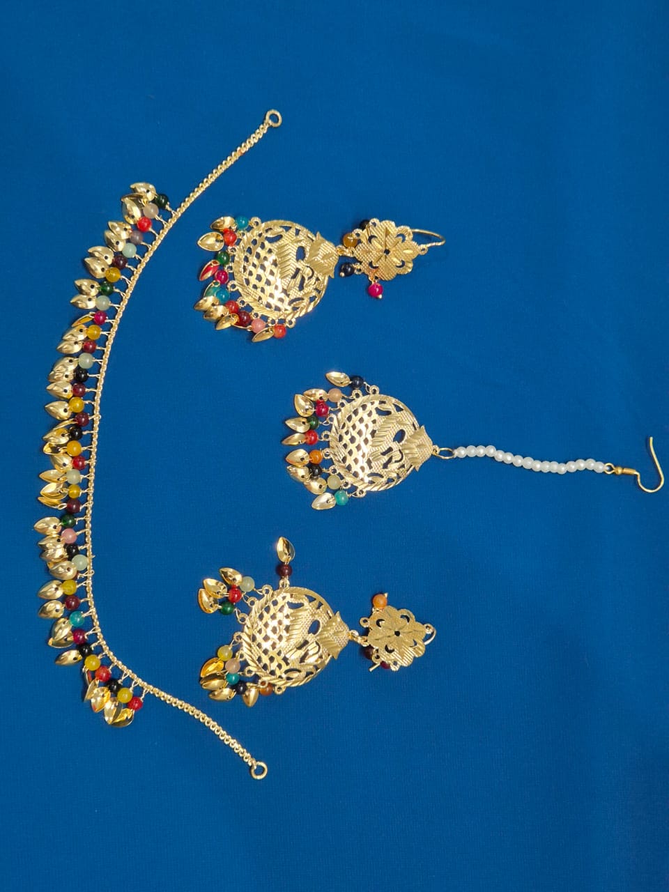 Vibrant Festive Jewelry Set with Multi-Color Beads