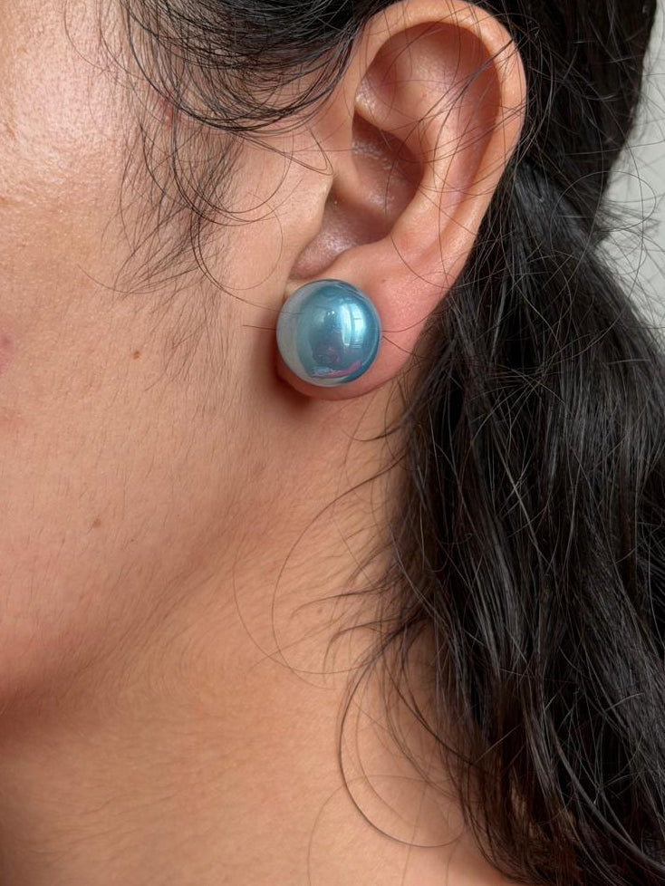 Sapphire Blue Pearl Earrings