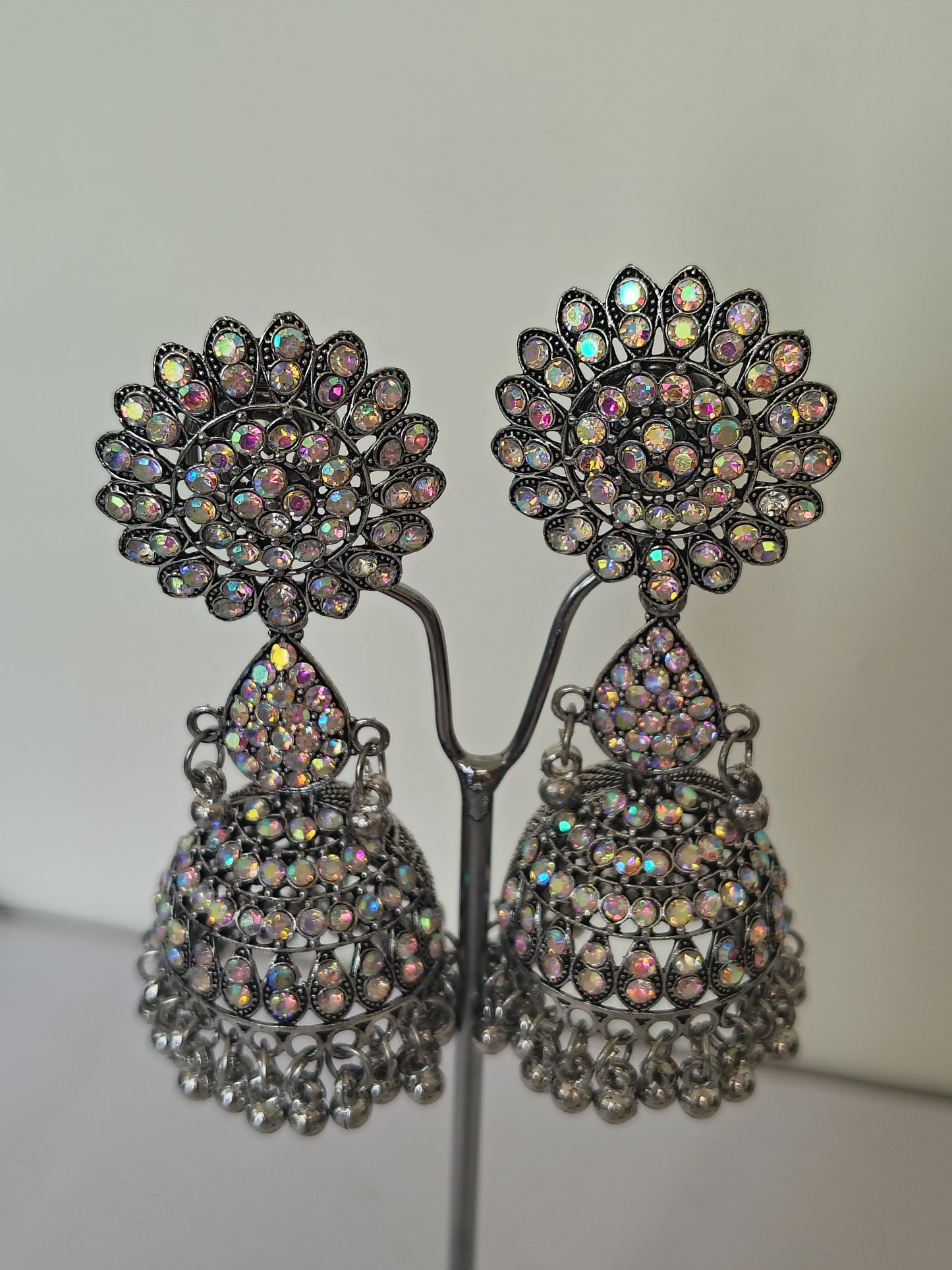 Silver & Multi colour Earrings