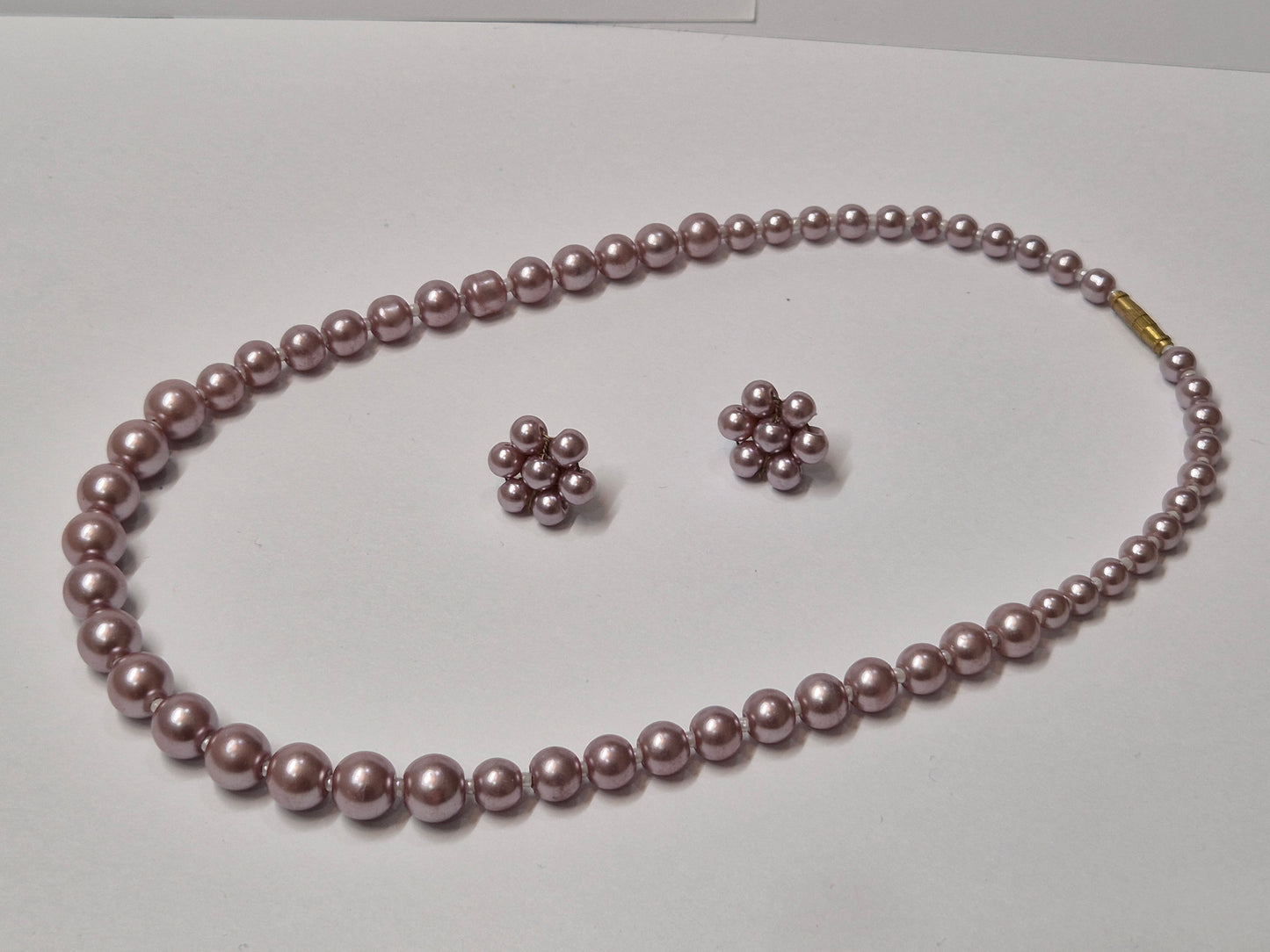 Light Lavender Beads Necklace Set