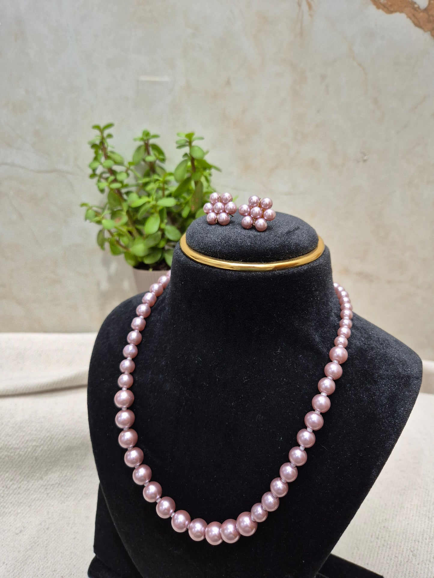 Light Lavender Beads Necklace Set