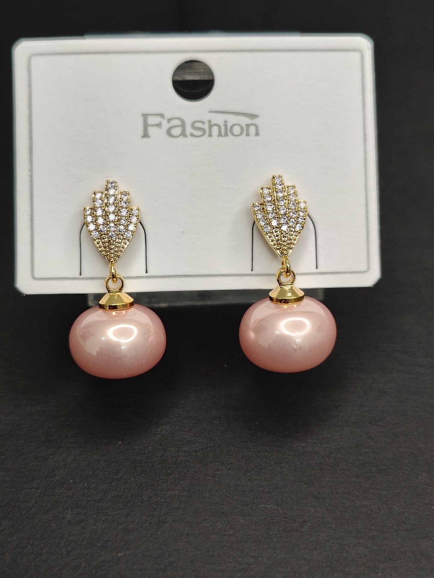 Light Pink Pearl Earrings