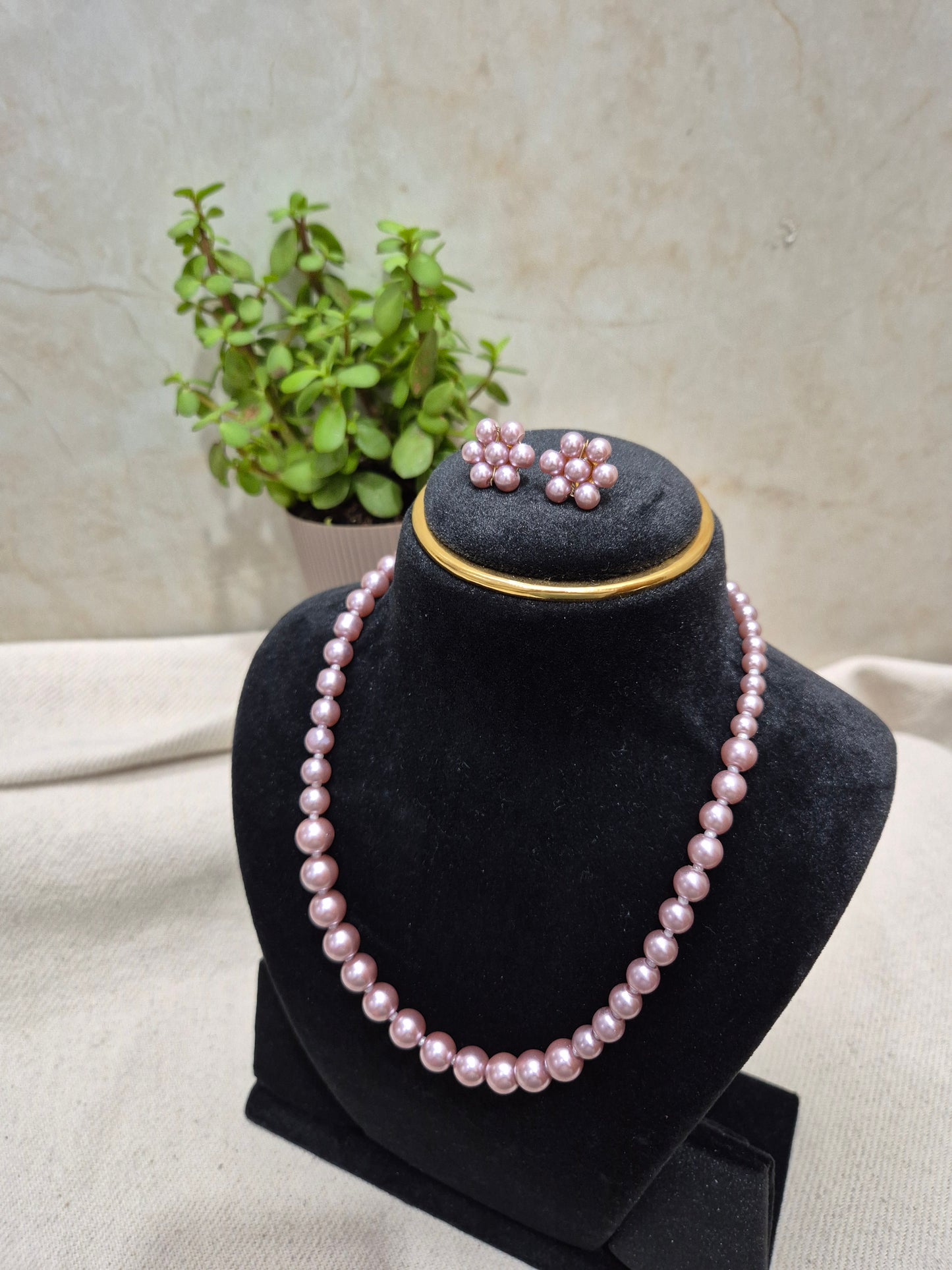 Light Lavender Beads Necklace Set