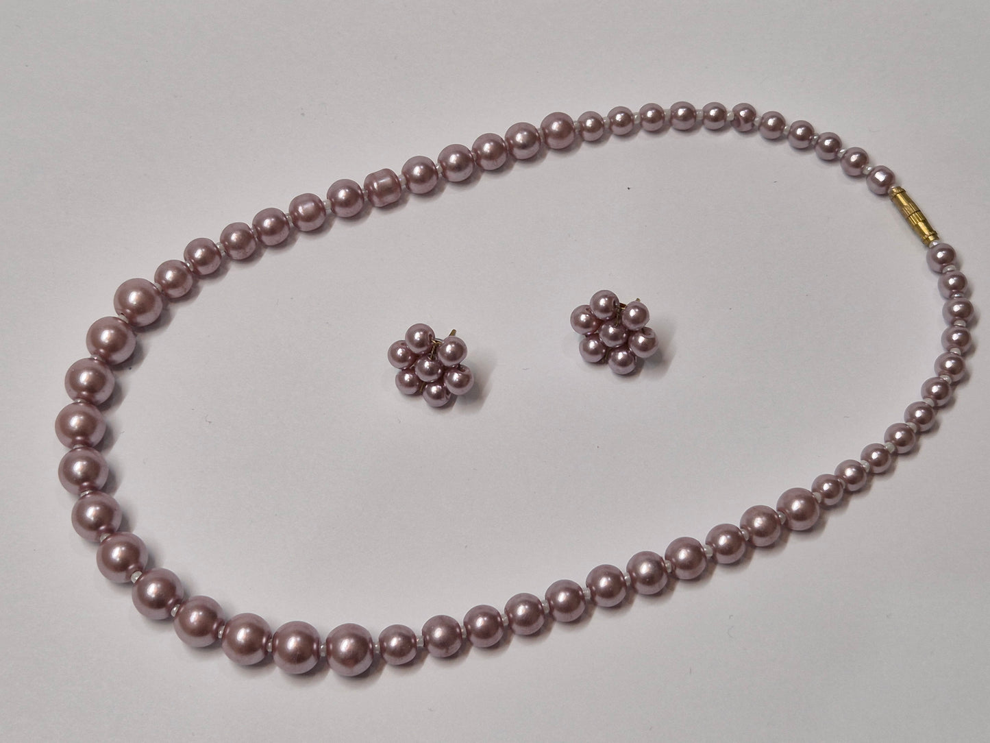 Light Lavender Beads Necklace Set