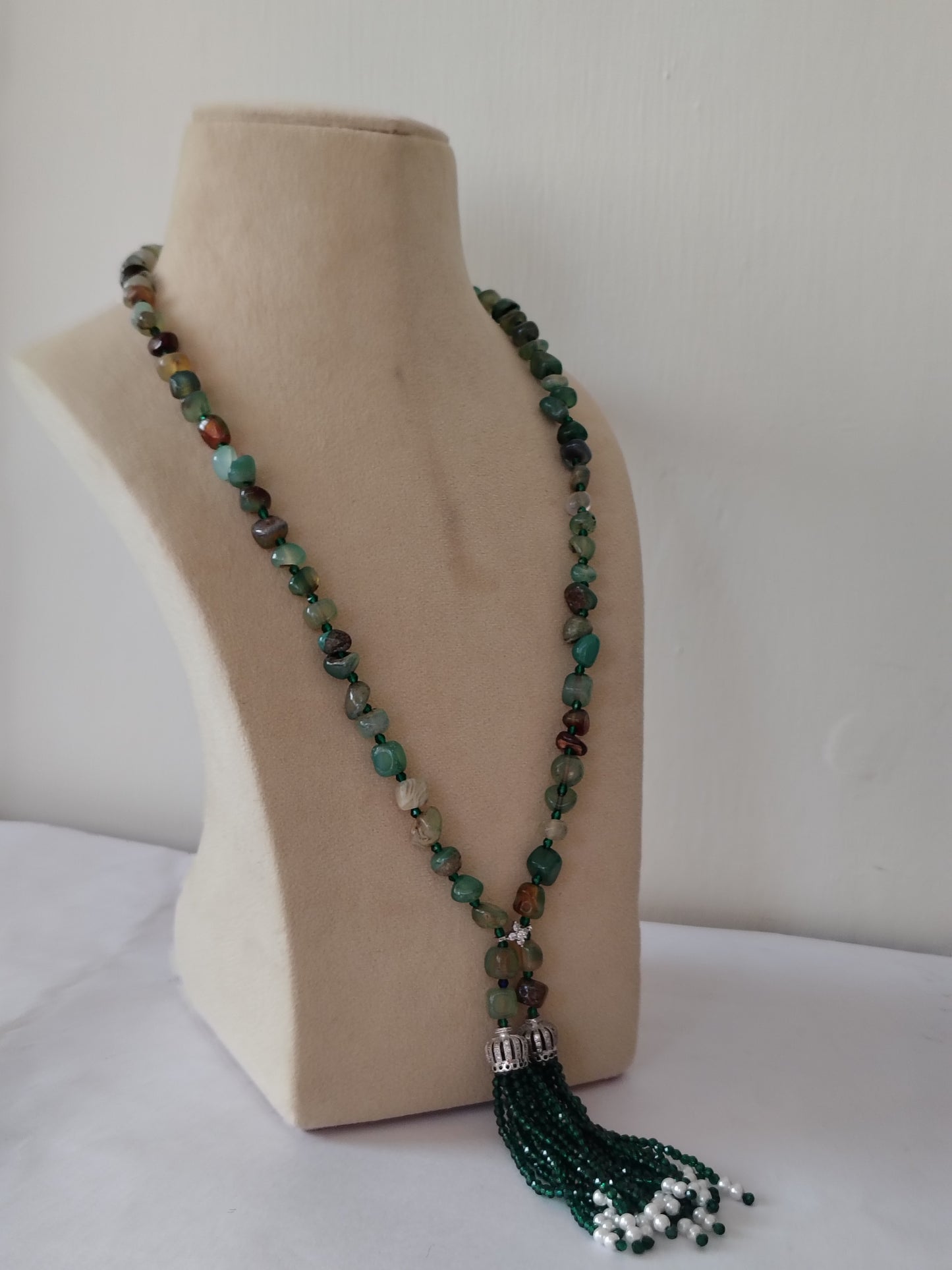 Greenery Stone Statement Necklace