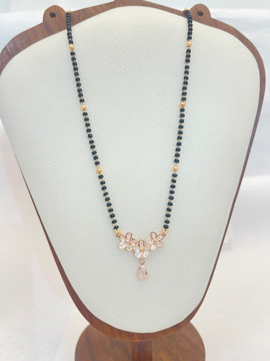Rose Gold Floral Drop Mangalsutra