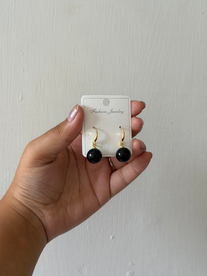 Classic Black Pearl Earrings