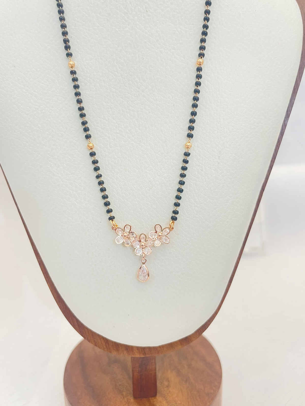 Rose Gold Floral Drop Mangalsutra