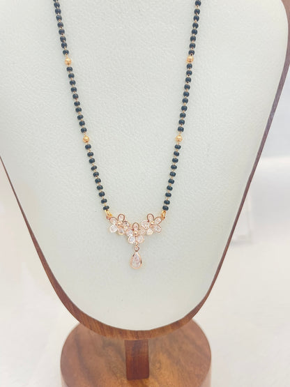 Rose Gold Floral Drop Mangalsutra