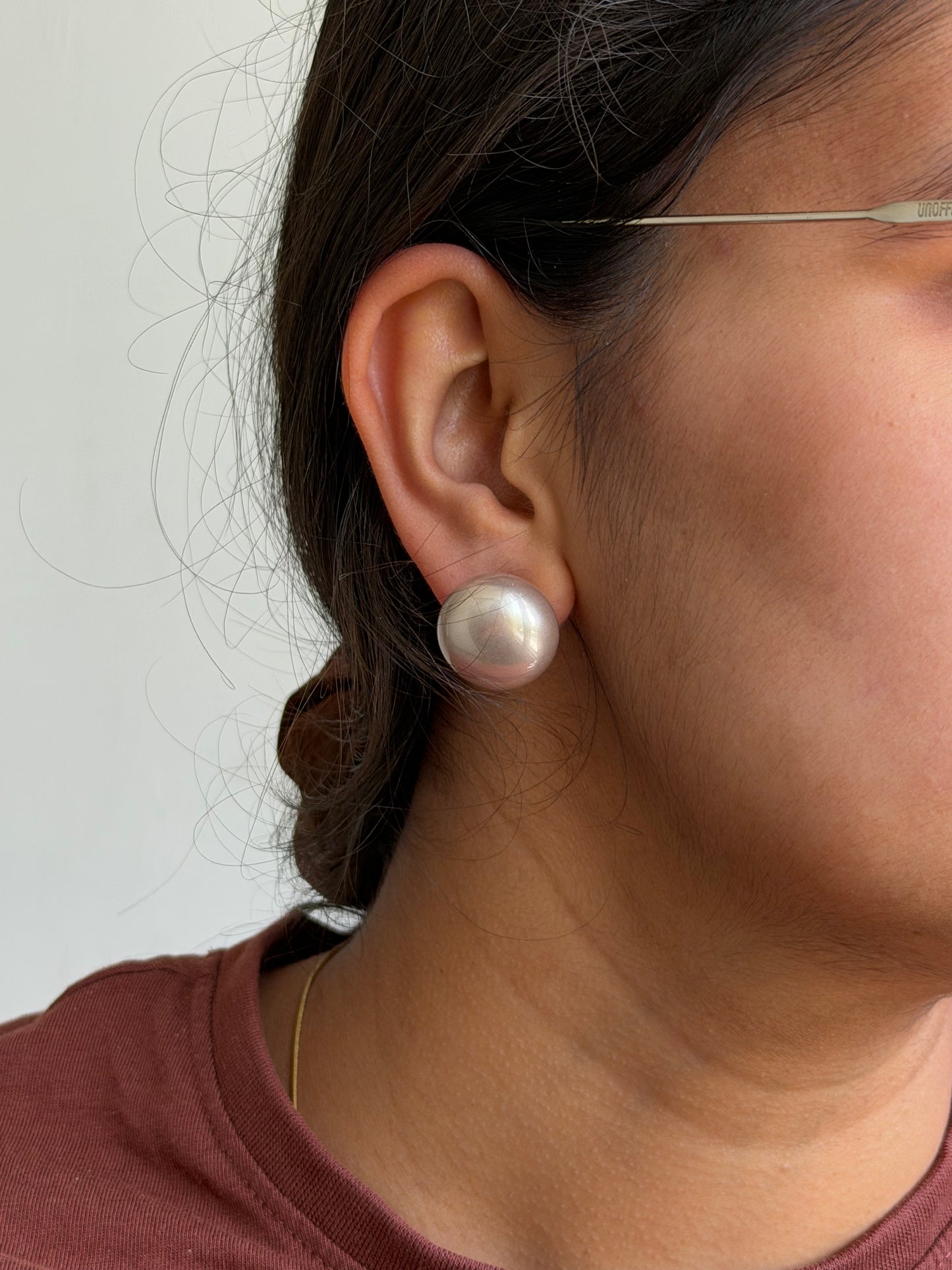 Opal White Pearl Earrings