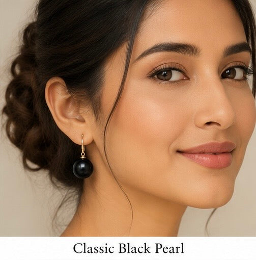 Classic Black Pearl Earrings