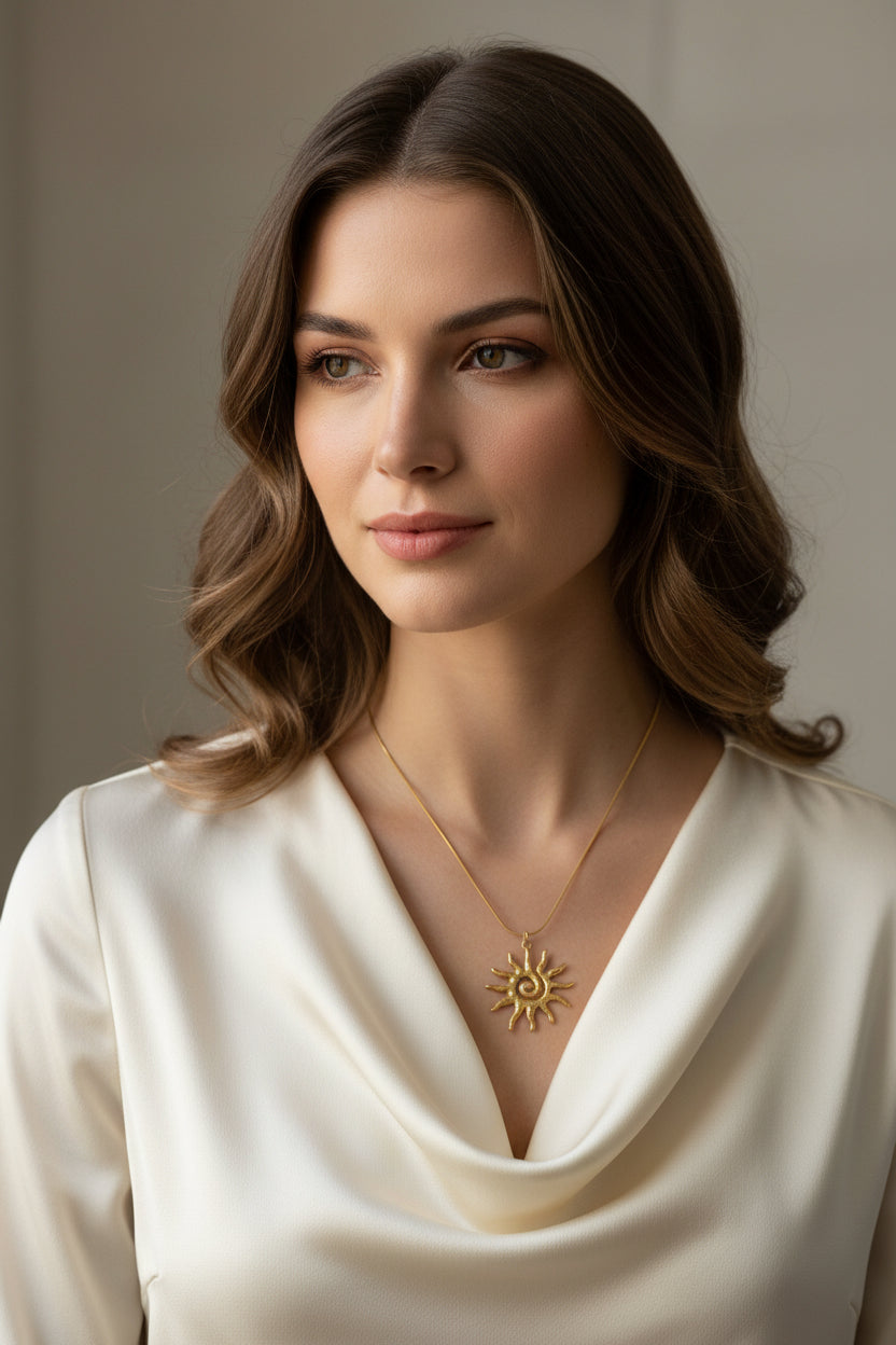 Sunbeam Textured Necklace