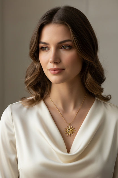 Sunbeam Textured Necklace