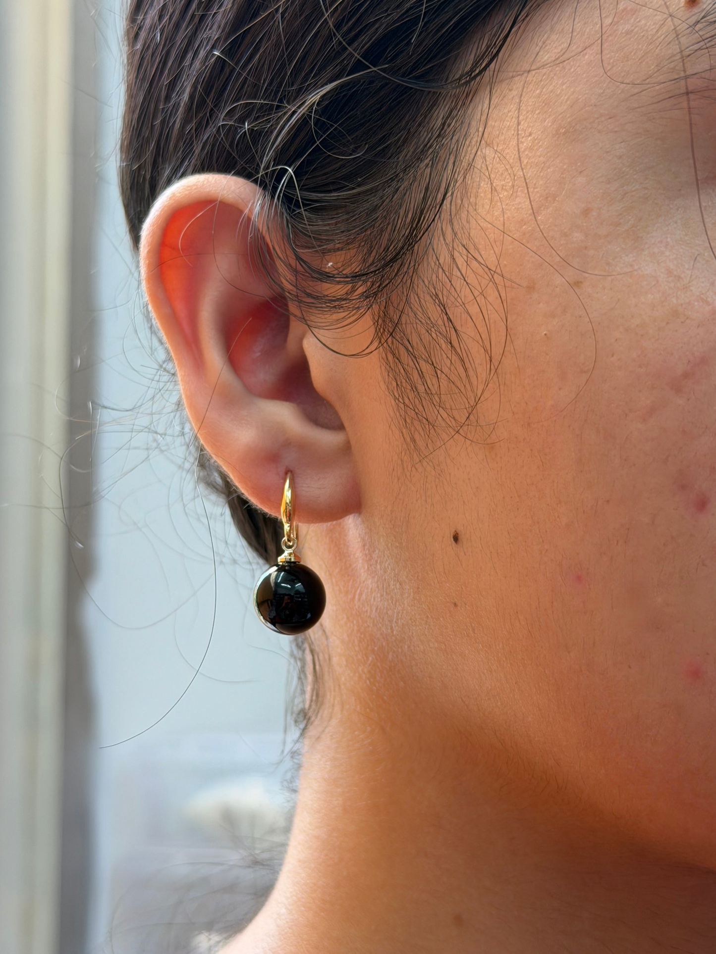 Classic Black Pearl Earrings