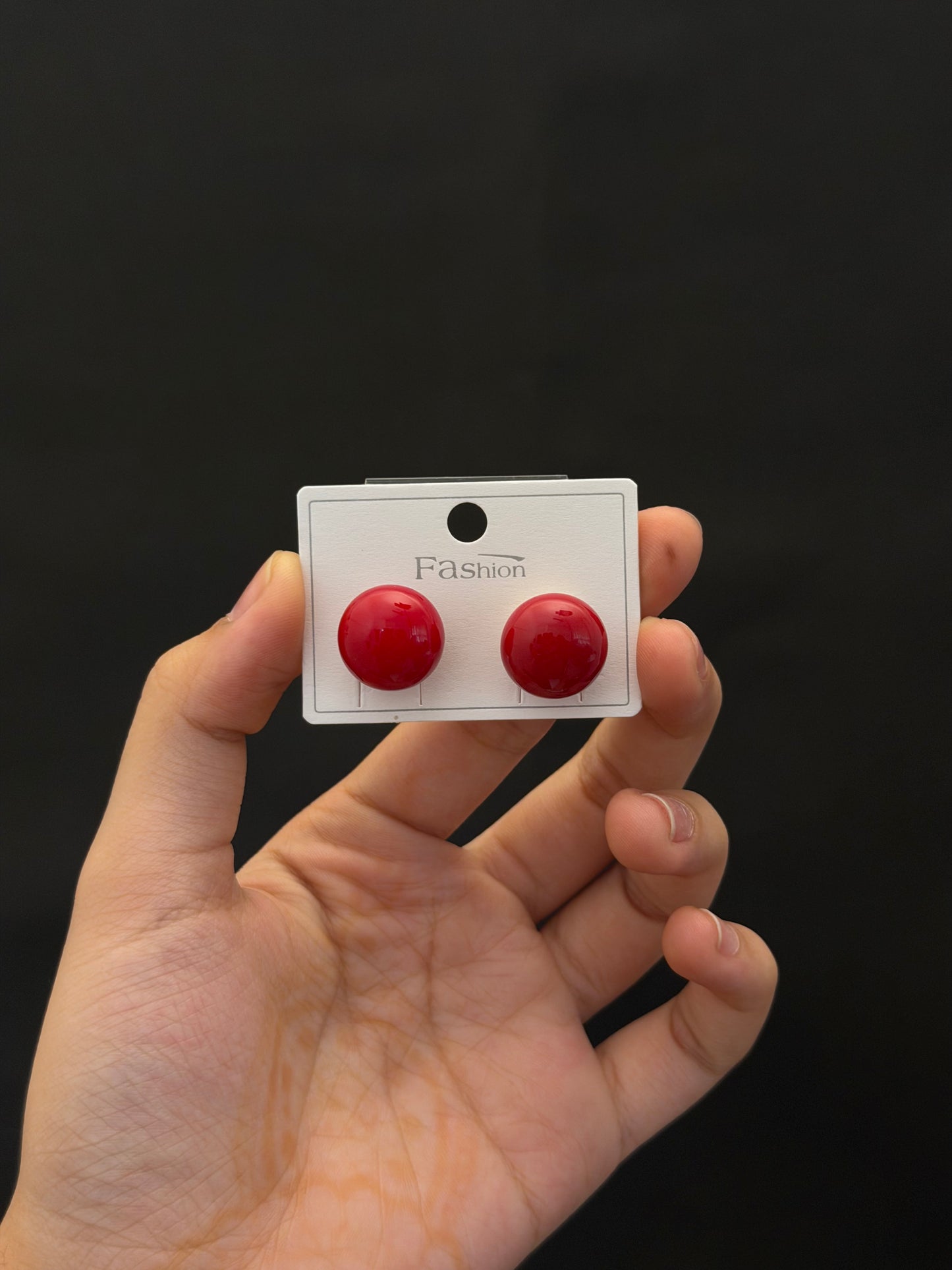 Red Pearl Earrings