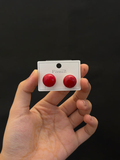 Red Pearl Earrings