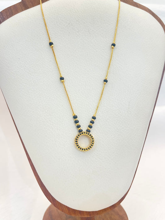 Golden Black Circle Mangalsutra