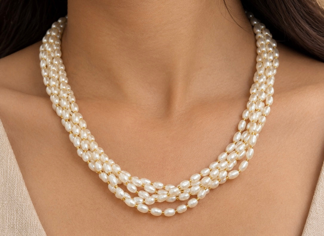 Moon Clip , Seed Pearl and 4 Piece White Pearl Set Combo