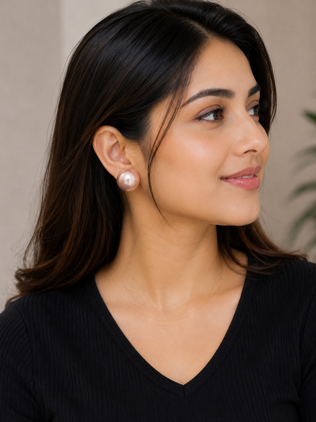 Champagne Pearl Earrings