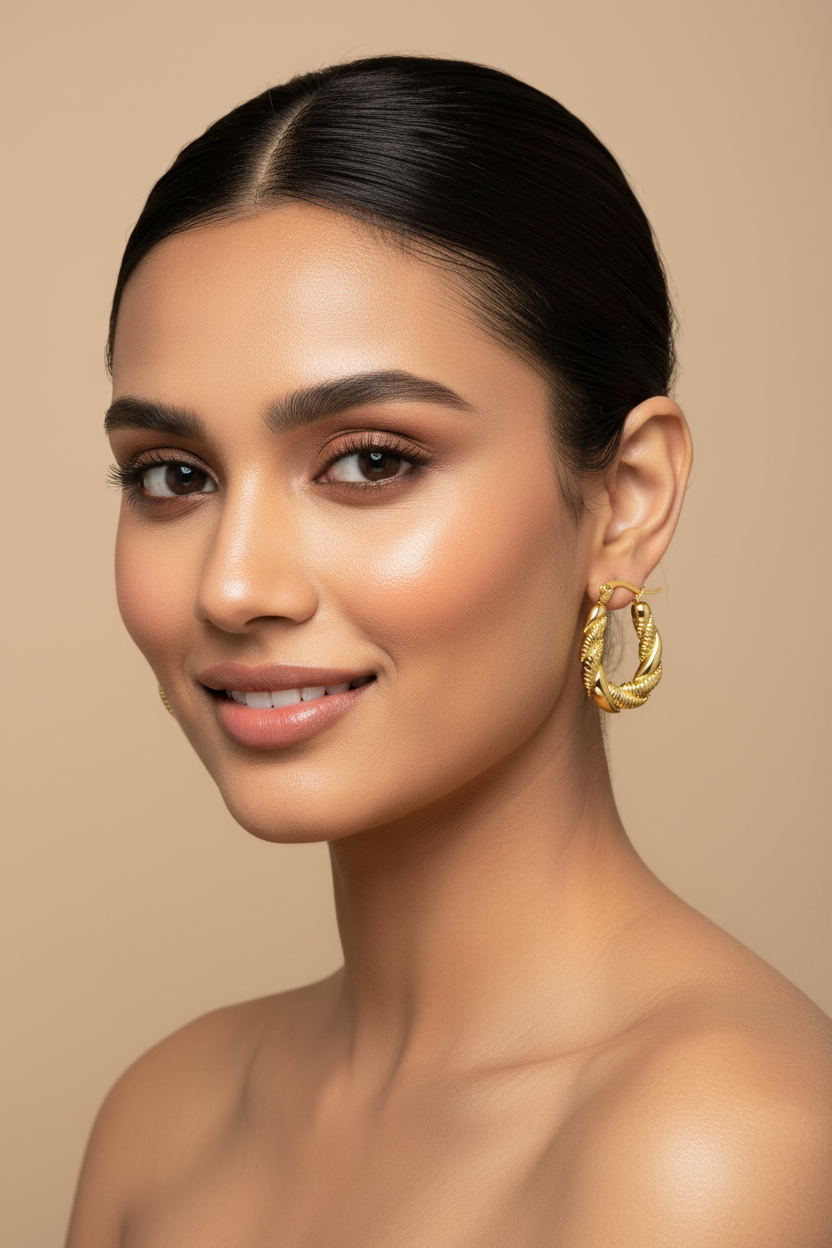 Aura Twisted Hoops