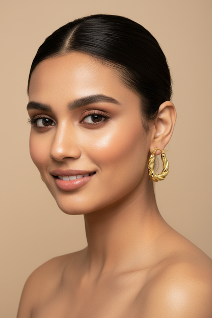 Aura Twisted Hoops