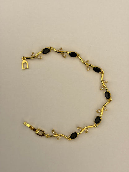 Tulip Bracelet Black - Premium Anti Tarnish Quality