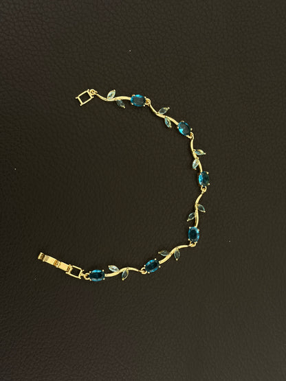 Tulip Bracelet Blue - Premium Anti Tarnish