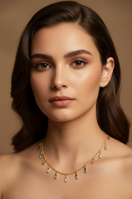 Tiny Rectangle Necklace