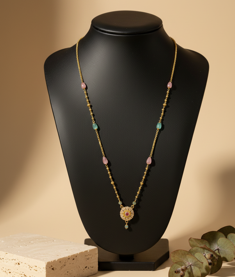 Golden Necklace Set DB00067