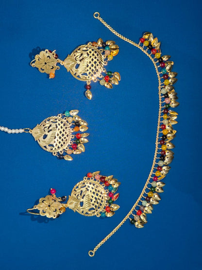 Vibrant Festive Jewelry Set with Multi-Color Beads