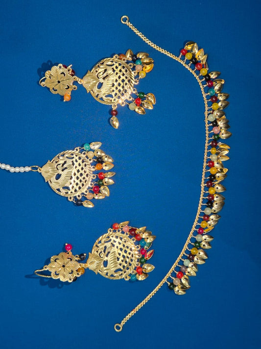 Vibrant Festive Jewelry Set with Multi-Color Beads