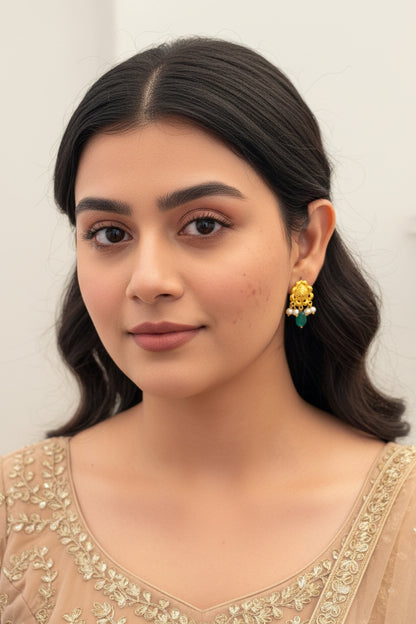 Royal Emerald Drop Earrings