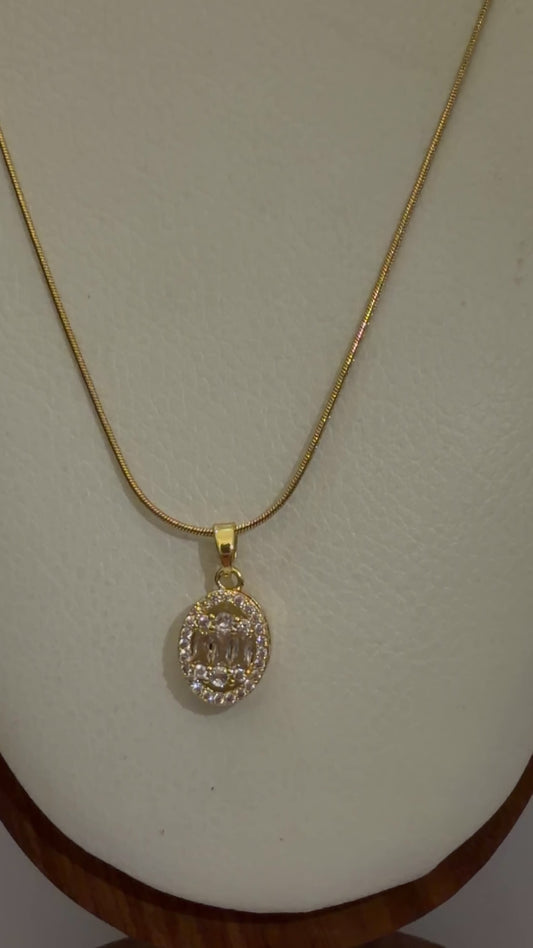 Oval Halo Pendant