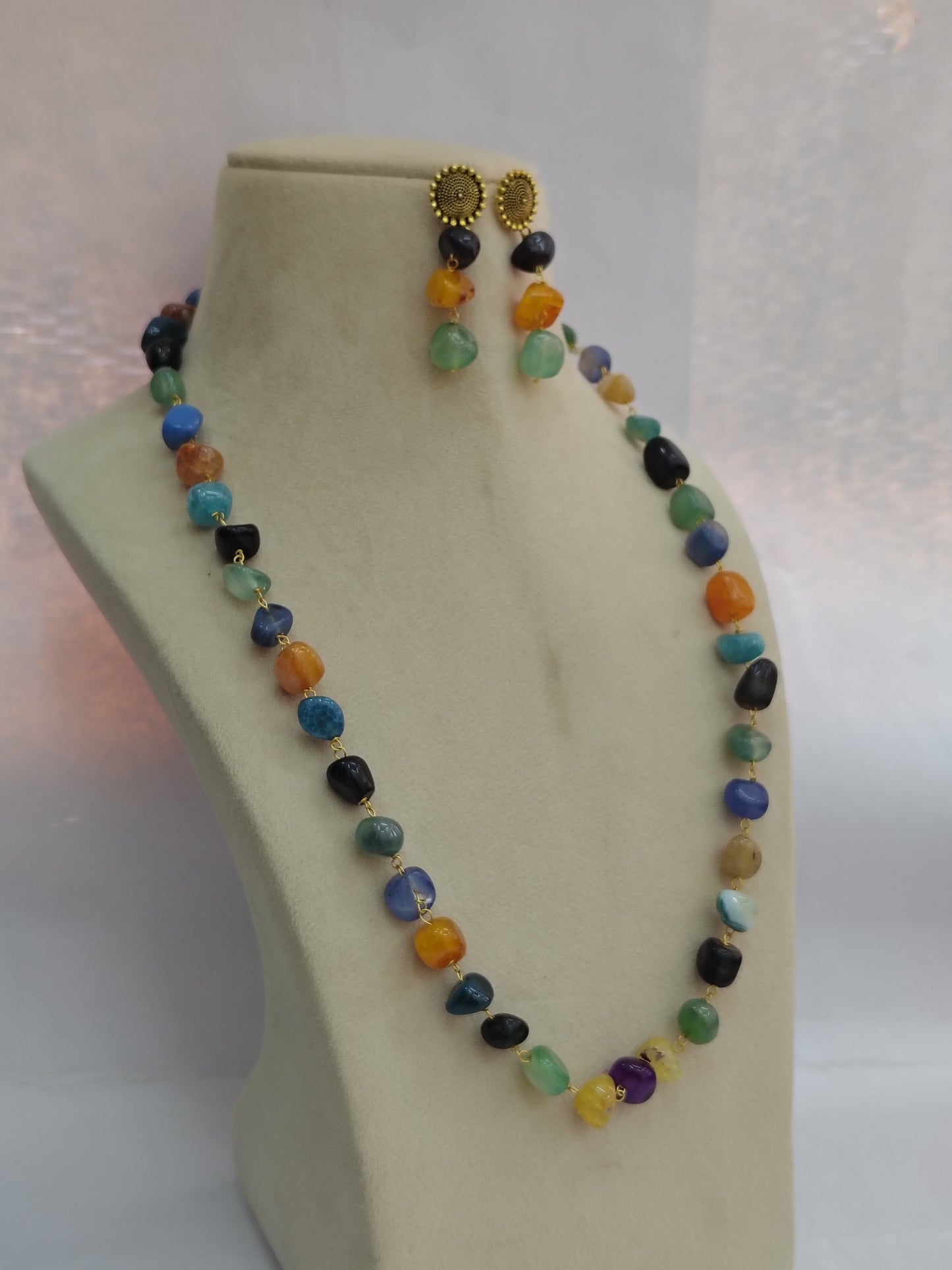 Multi colour Look Necklace & Earring Set