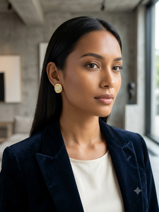 Oval Button Studs