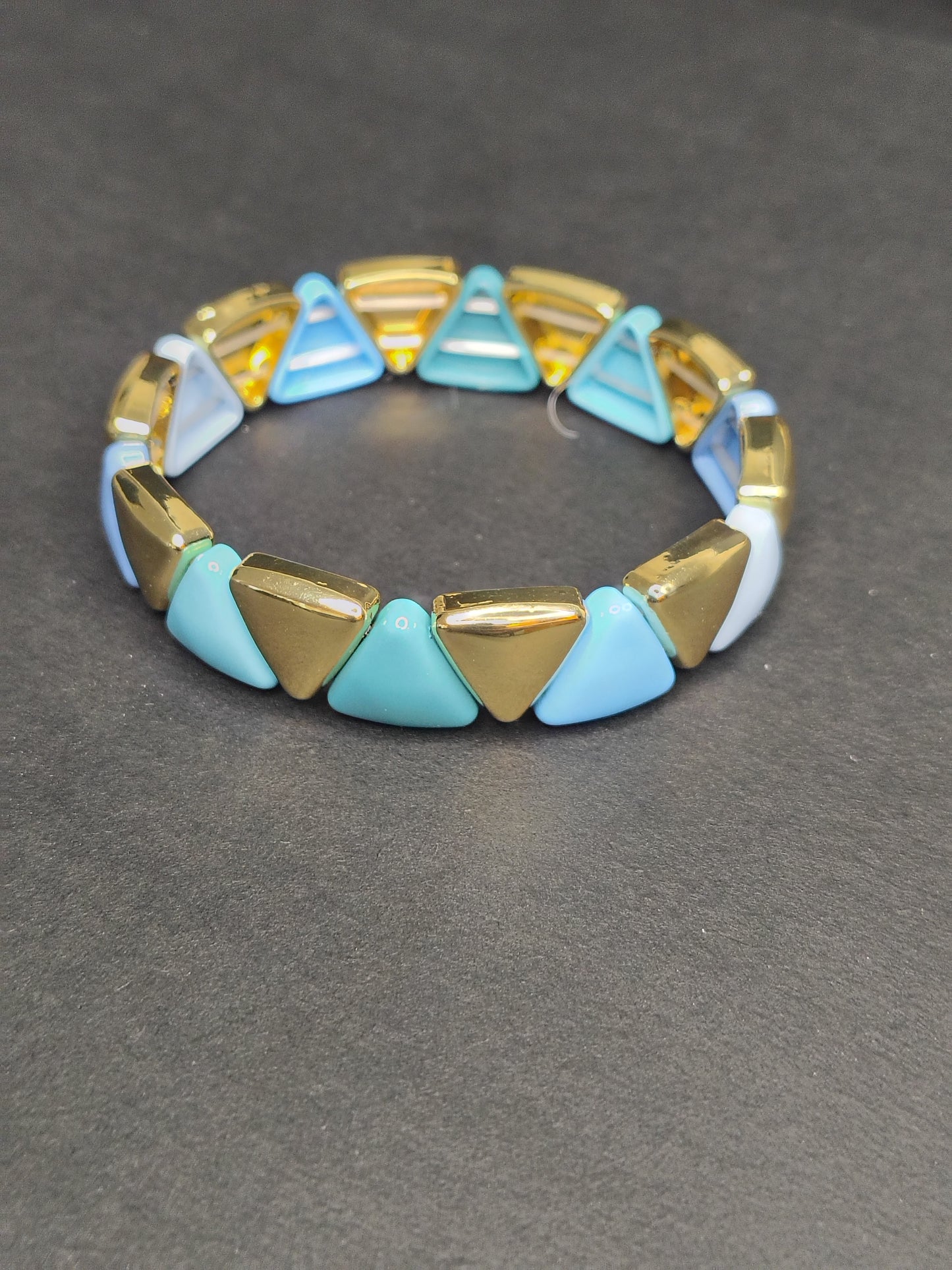 Sky Blue & Gold Bracelet
