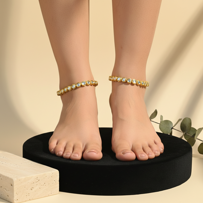 Kundan Anklets