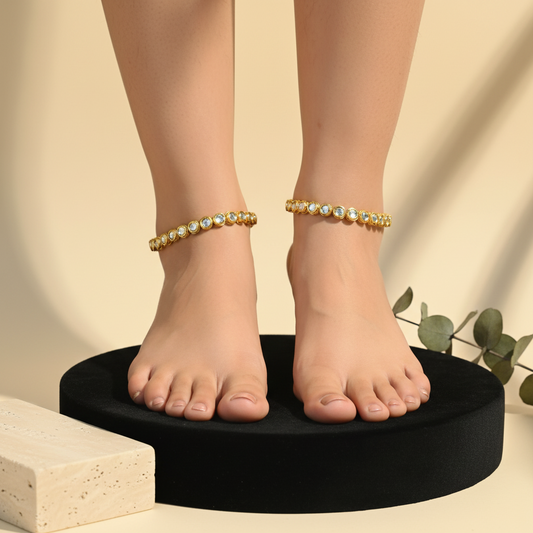 Kundan Anklets
