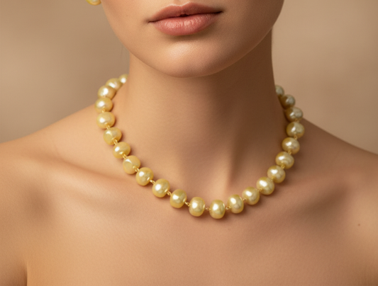 Korean Green Pearl With Earrings