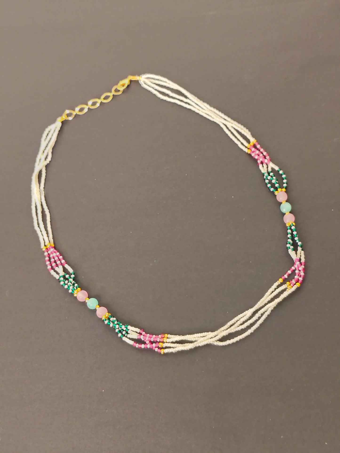 Multi colour & Multi stand Necklace DB00169