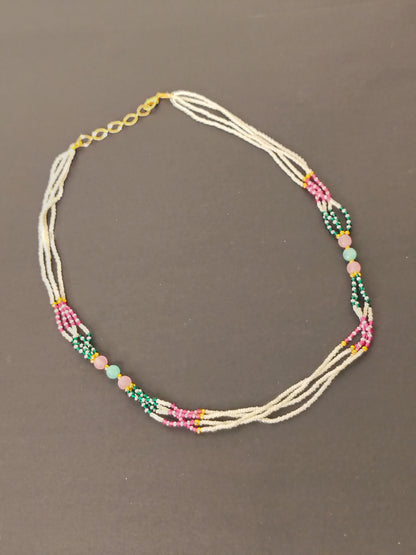 Multi colour & Multi stand Necklace DB00169