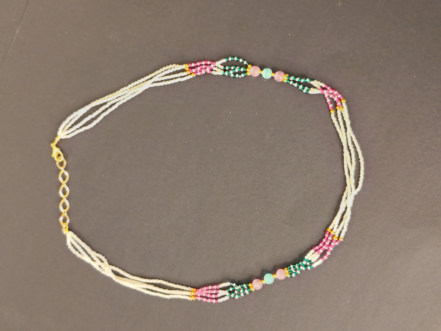 Multi colour & Multi stand Necklace DB00169
