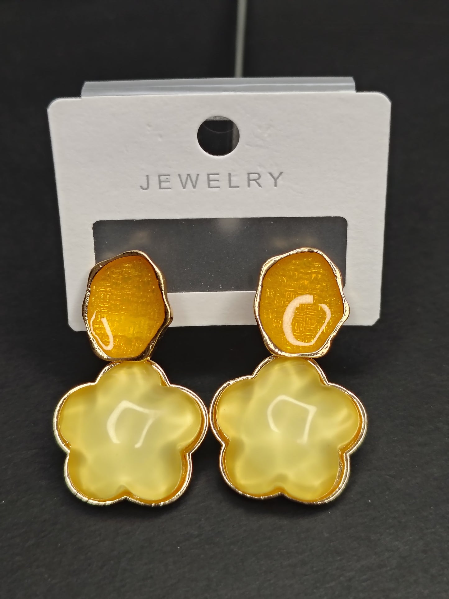 Yellow Flower Earrings