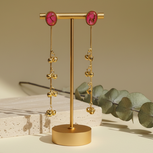 Kashmiri Earrings Round Shape