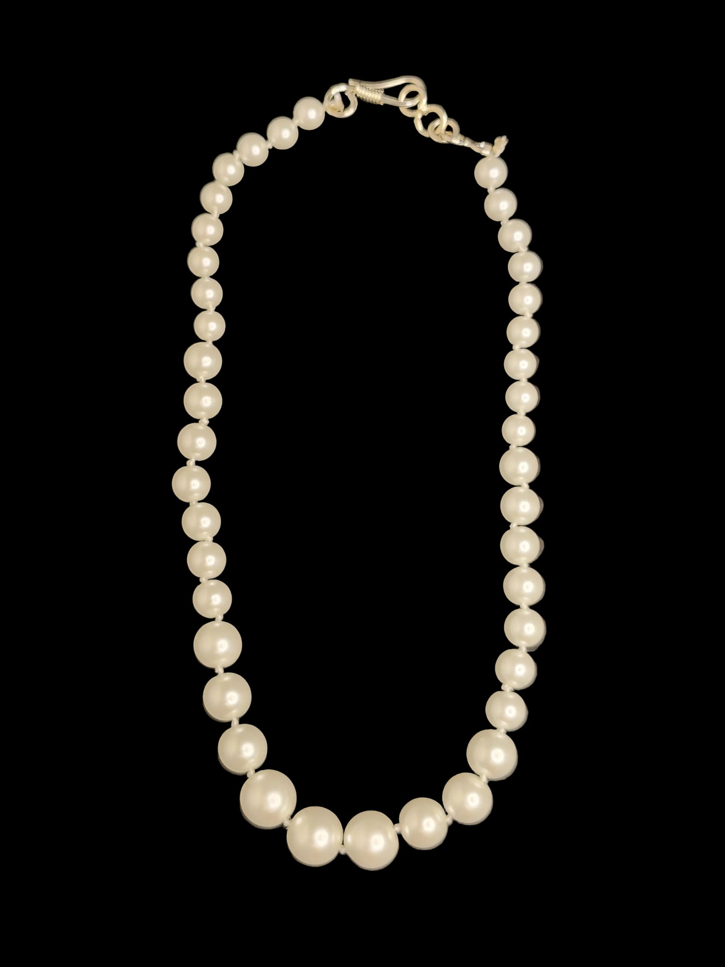 Elegant Mint  White Pearl Necklace