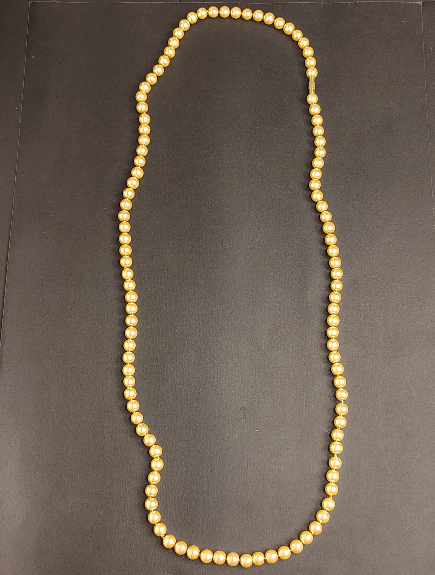 Golden Pearl Long Necklace