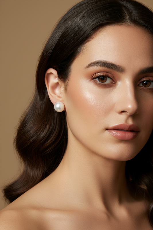 White Pearl Earrings