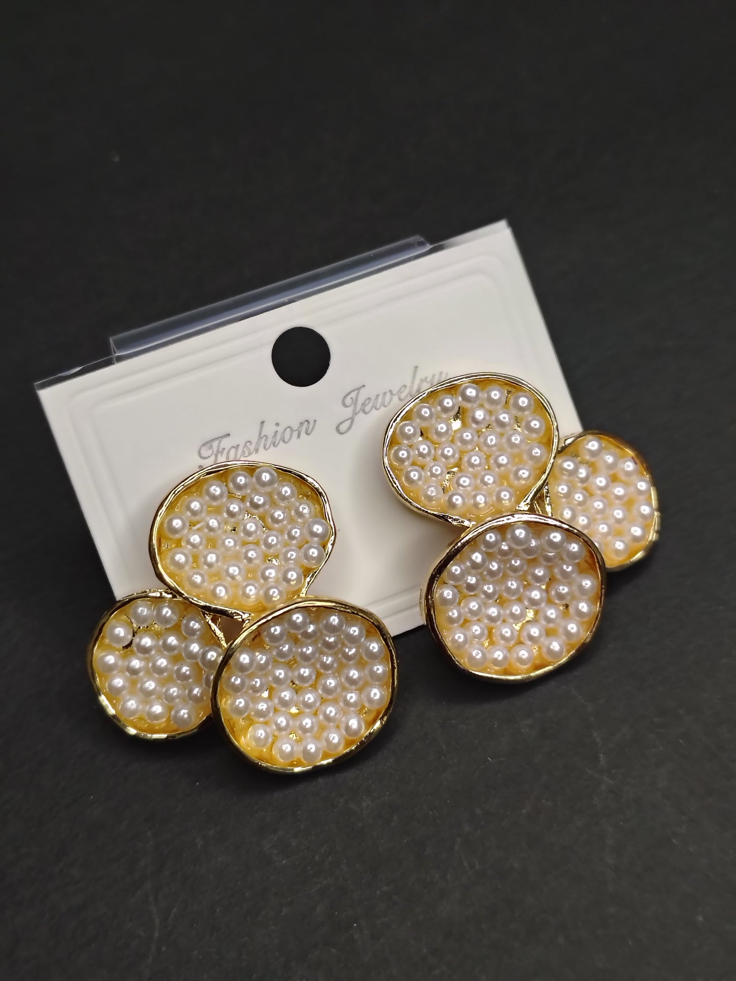Golden Flower Shade Earrings